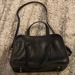 Vintage black leather Coach bag